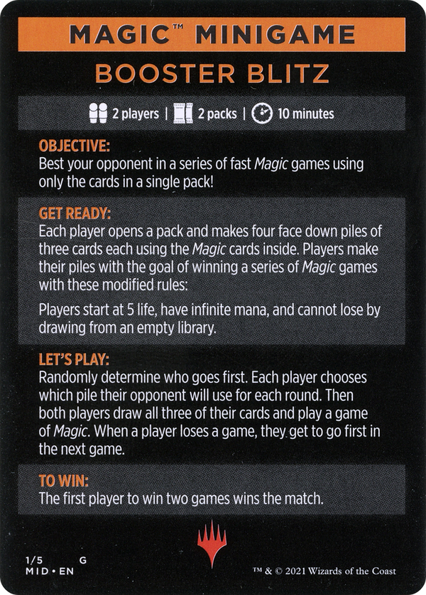 Booster Blitz (MMID-001) - Innistrad: Midnight Hunt Minigames