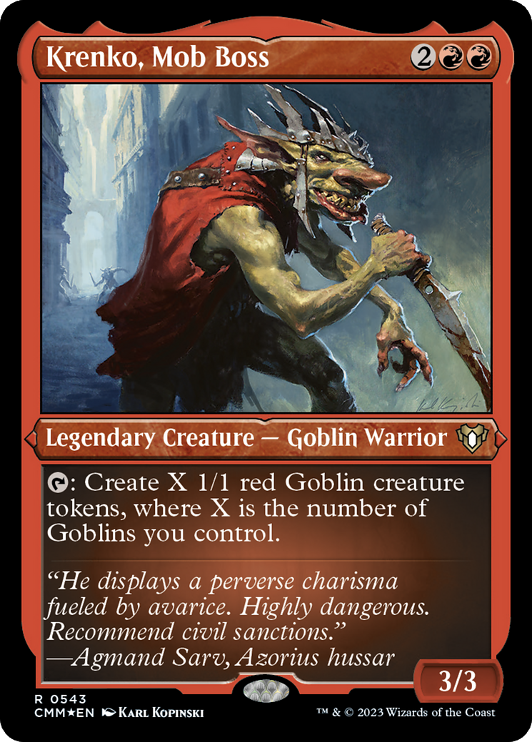 Krenko, Mob Boss (Foil Etched) [Commander Masters]
