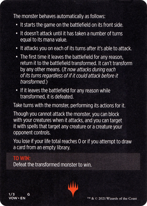 Monster of the Week // Monster of the Week (cont'd) (MVOW-001) - Innistrad: Crimson Vow Minigames Foil