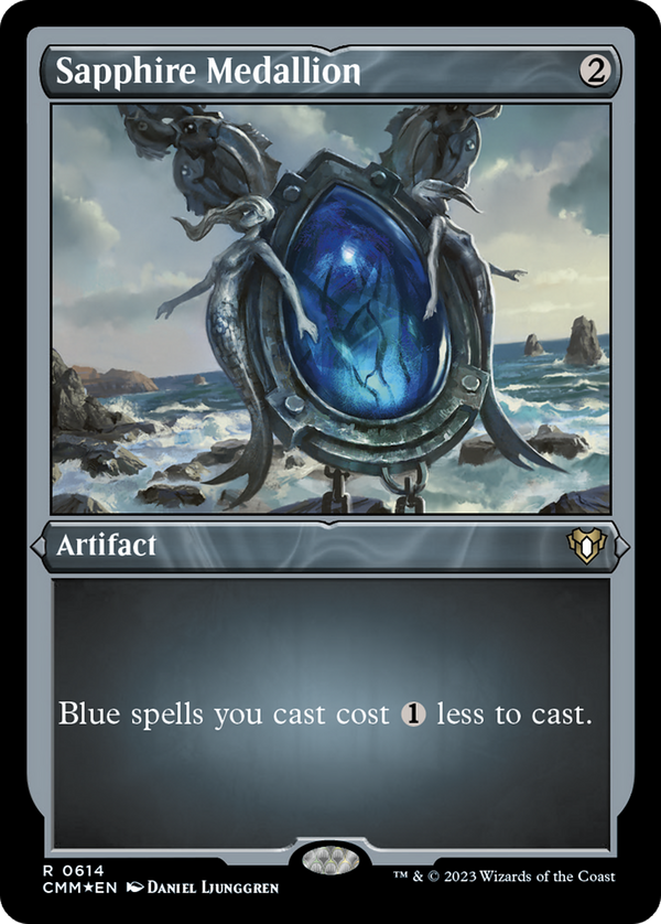 Sapphire Medallion (CMM-614) - Commander Masters Etched Foil