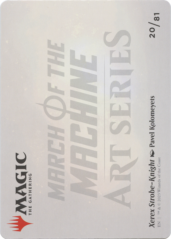 Xerex Strobe-Knight // Xerex Strobe-Knight (AMOM-020) - March of the Machine Art Series (Borderless) Foil
