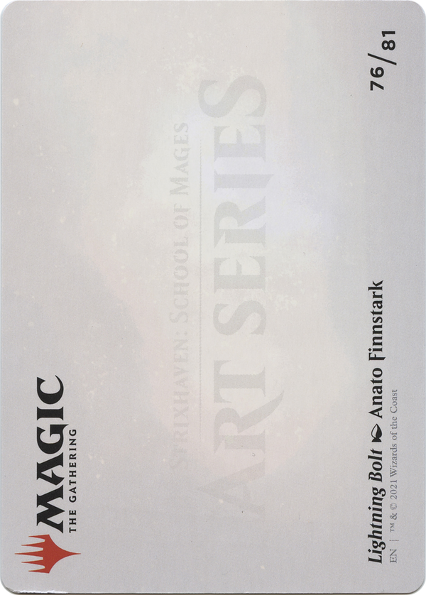 Lightning Bolt // Lightning Bolt (ASTX-076) - Strixhaven Art Series (Borderless) Foil