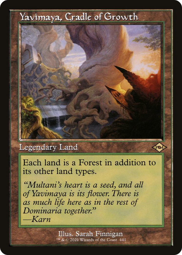 Yavimaya, Cradle of Growth (Retro Foil Etched) [Modern Horizons 2]