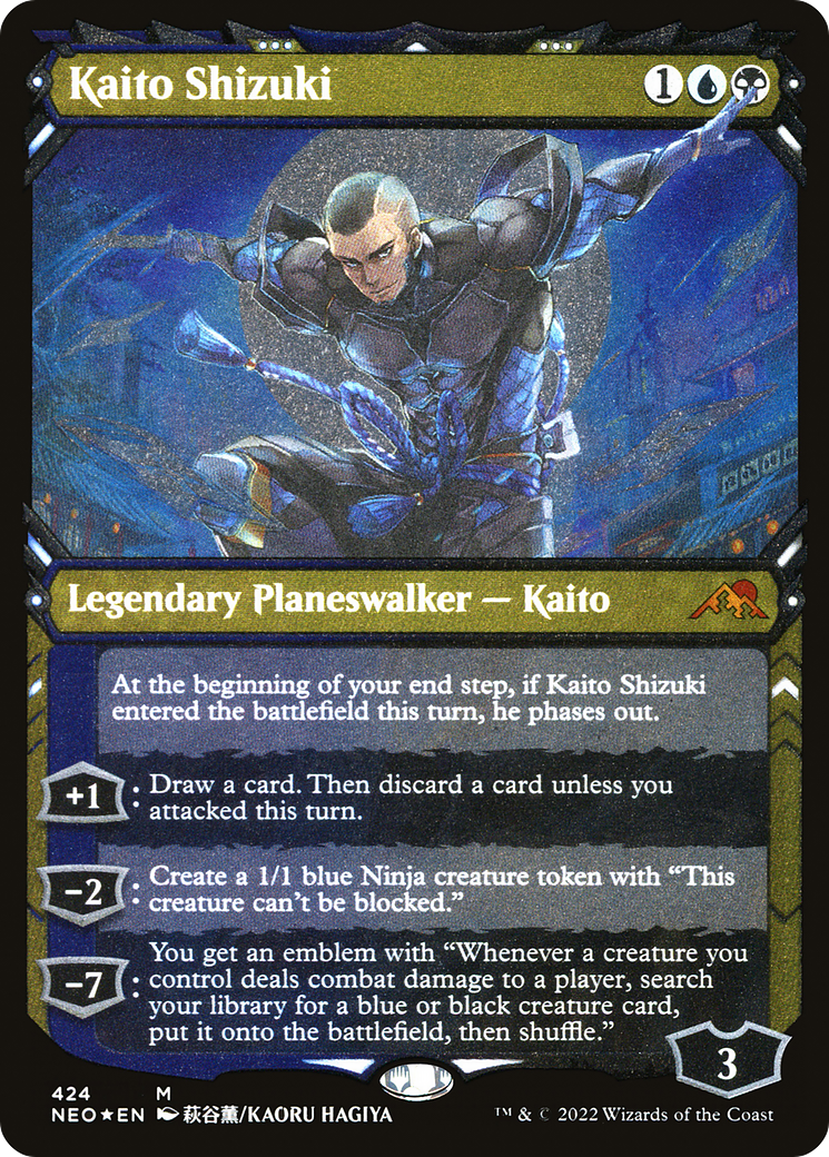 Kaito Shizuki (Showcase) (Foil Etched) [Kamigawa: Neon Dynasty]