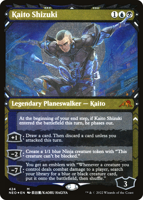 Kaito Shizuki (Showcase) (Foil Etched) [Kamigawa: Neon Dynasty]