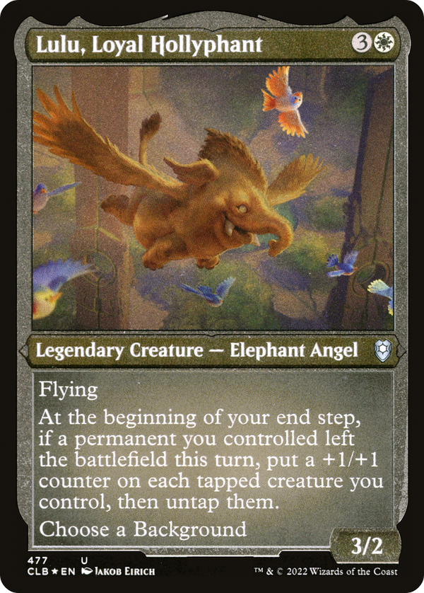 Lulu, Loyal Hollyphant (Foil Etched) [Commander Legends: Battle for Baldur's Gate]