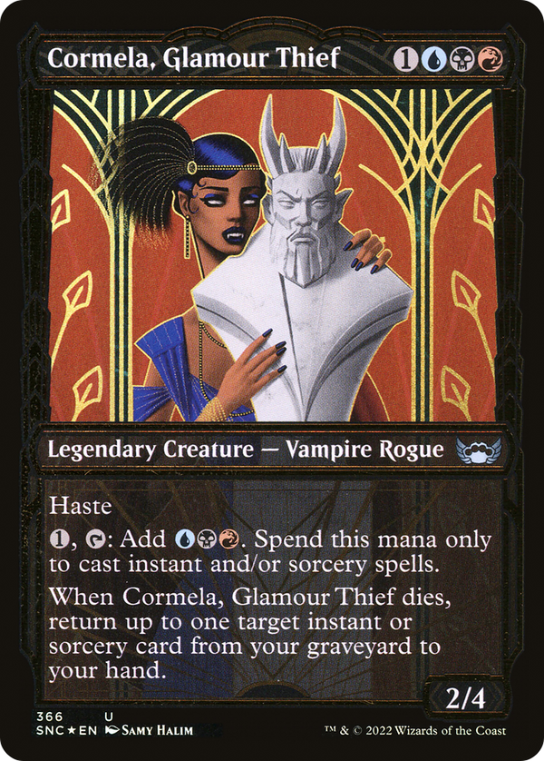Cormela, Glamour Thief (Showcase Golden Age Gilded Foil) [Streets of New Capenna]