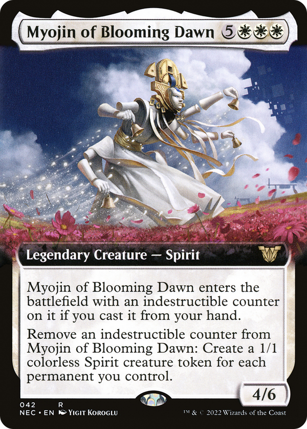 Myojin of Blooming Dawn (Extended Art) [Kamigawa: Neon Dynasty Commander]