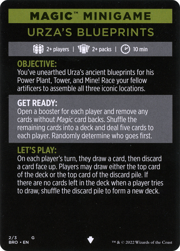 Urza's Blueprints (minigame) // Urza's Blueprints (cont'd) (MBRO-002) - The Brothers' War Minigames Foil