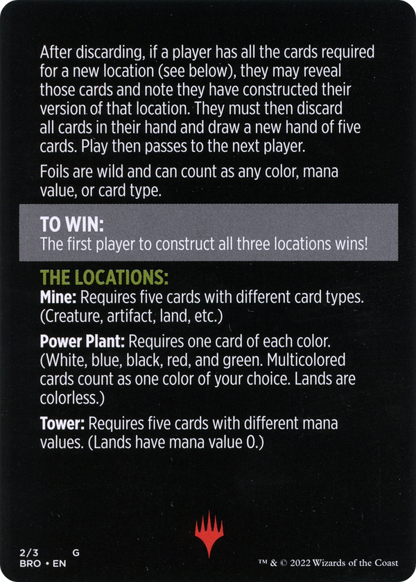 Urza's Blueprints (minigame) // Urza's Blueprints (cont'd) (MBRO-002) - The Brothers' War Minigames Foil