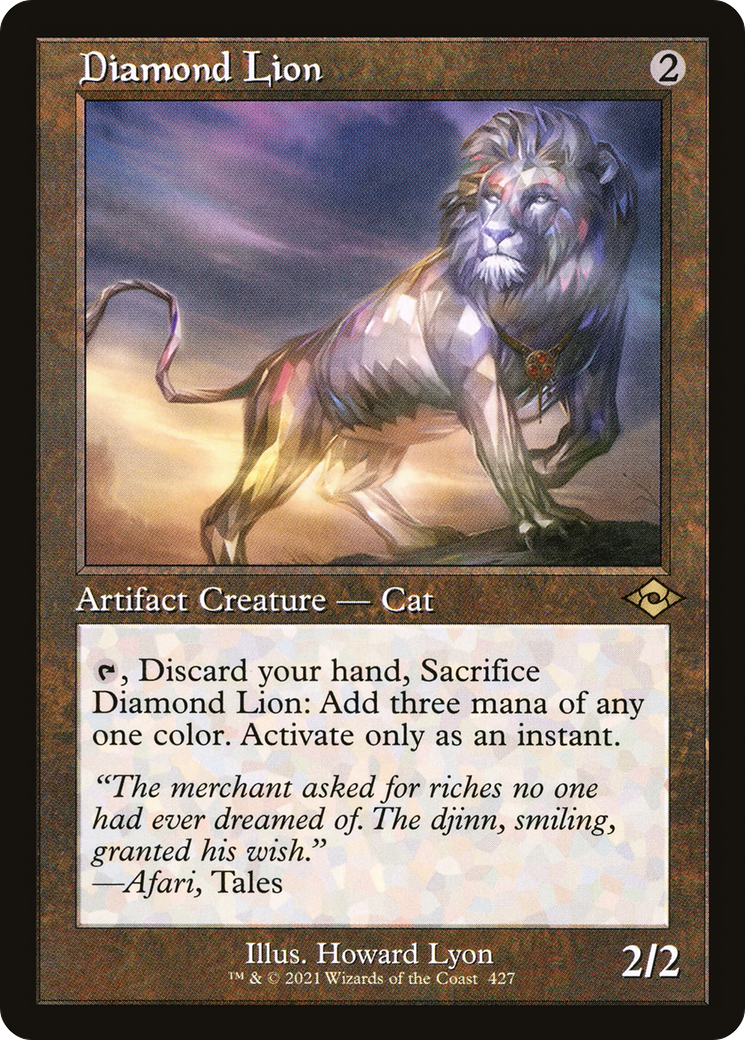 Diamond Lion (Retro Foil Etched) [Modern Horizons 2]