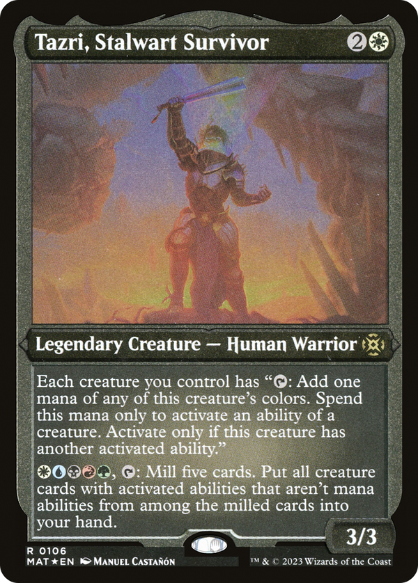 Tazri, Stalwart Survivor (Foil Etched) [March of the Machine: The Aftermath]