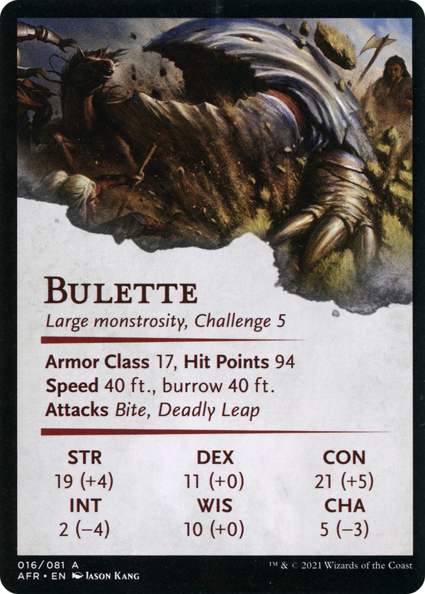Bulette // Bulette (AAFR-016) - Adventures in the Forgotten Realms Art Series (Borderless) Foil