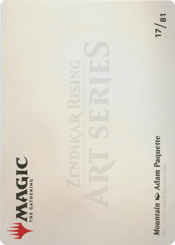 Mountain // Mountain (AZNR-017) - Zendikar Rising Art Series (Borderless) Foil