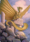 Ancient Gold Dragon // Ancient Gold Dragon (ACLB-005) - Battle for Baldur's Gate Art Series (Borderless) Foil