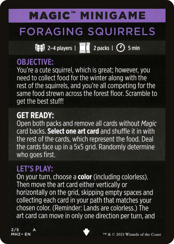 Foraging Squirrels // Foraging Squirrels (cont'd) (MMH2-002) - Modern Horizons 2 Minigames Foil