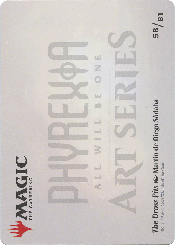 The Dross Pits // The Dross Pits (AONE-058) - Phyrexia: All Will Be One Art Series (Borderless) Foil