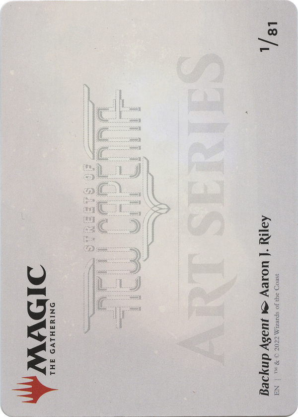 Backup Agent // Backup Agent (ASNC-001) - New Capenna Art Series (Borderless) Foil