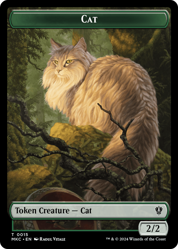 Cat (TMKC-015) - Murders at Karlov Manor Commander Tokens Foil