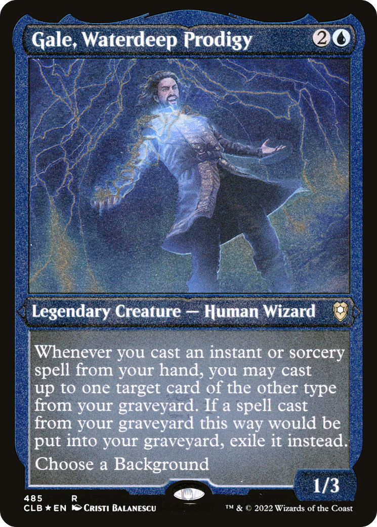 Gale, Waterdeep Prodigy (Foil Etched) [Commander Legends: Battle for Baldur's Gate]