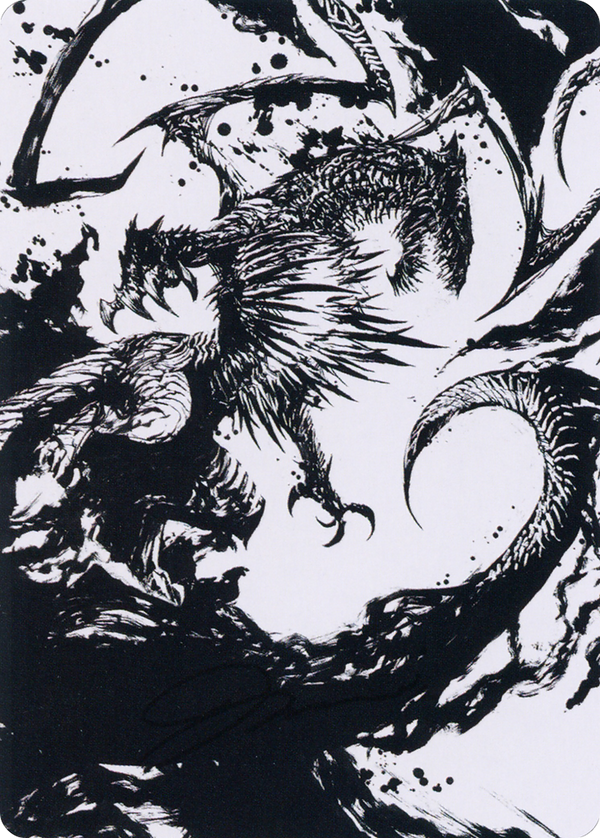 Skithiryx, the Blight Dragon // Skithiryx, the Blight Dragon (AMOM-071) - March of the Machine Art Series (Borderless)