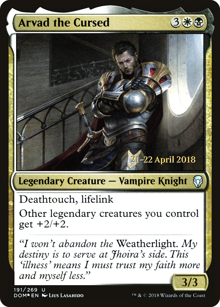 Arvad the Cursed [Dominaria Prerelease Promos]