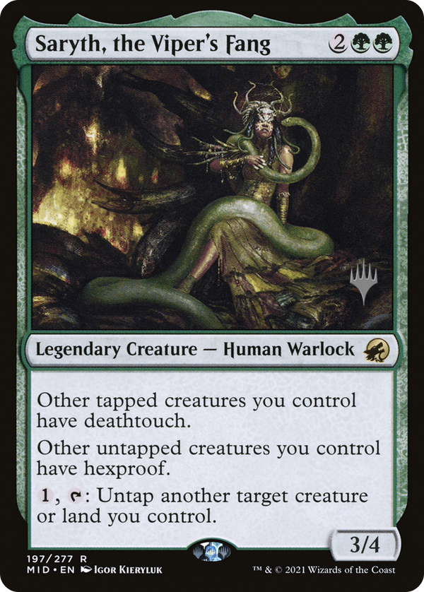 Saryth, the Viper's Fang (Promo Pack) [Innistrad: Midnight Hunt Promos]
