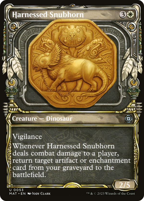 Harnessed Snubhorn (Showcase) [March of the Machine: The Aftermath]