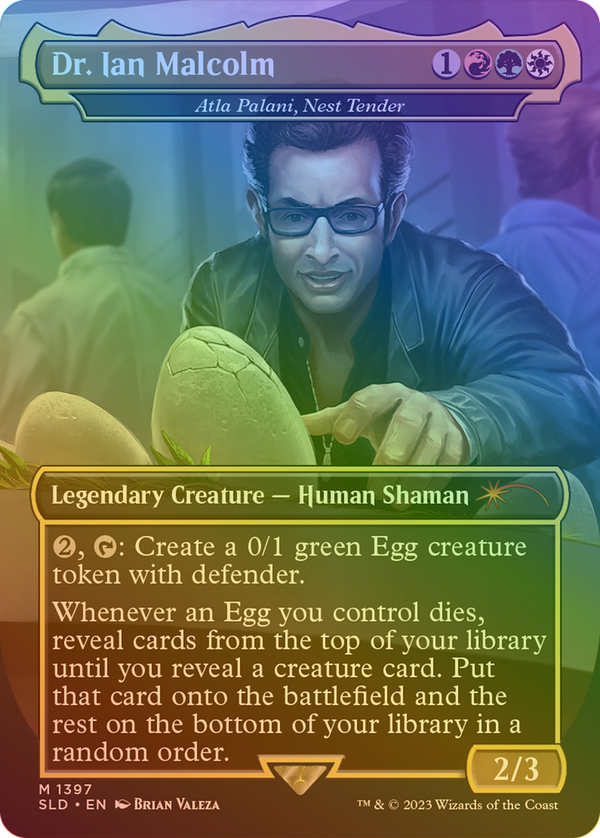 Dr. Ian Malcolm - Atla Palani, Nest Tender (Rainbow Foil) [Secret Lair Drop Series]