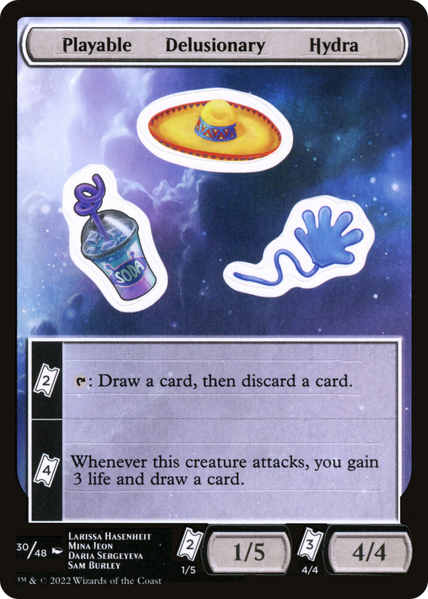 Playable Delusionary Hydra [Unfinity Stickers]