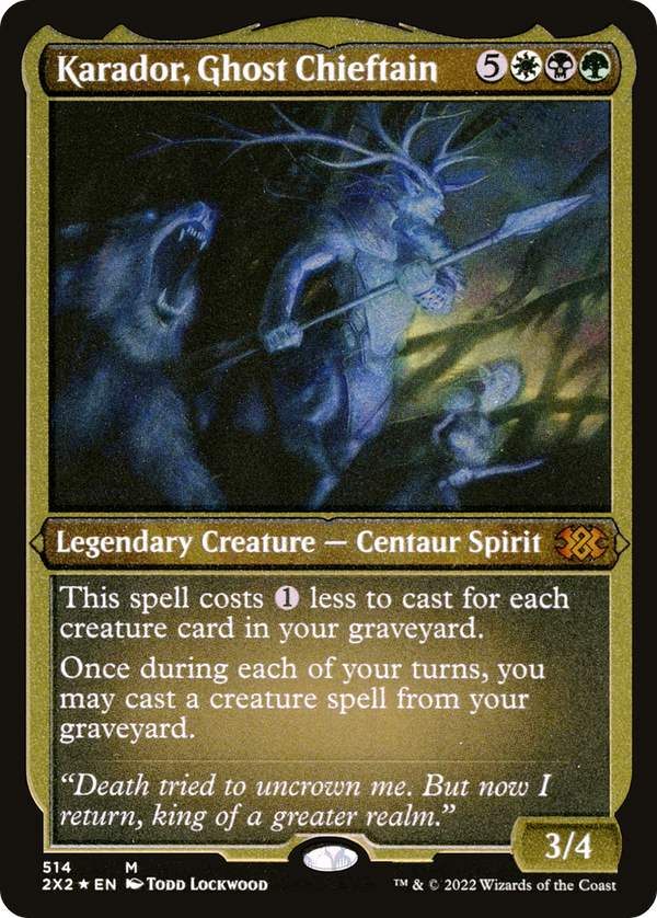 Karador, Ghost Chieftain (Foil Etched) [Double Masters 2022]