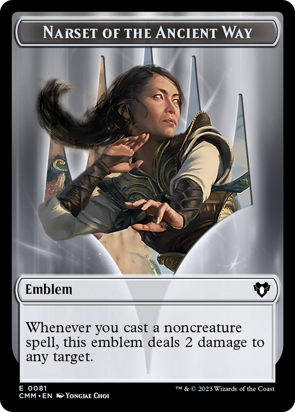Narset of the Ancient Way Emblem (TCMM-081) - Commander Masters Tokens