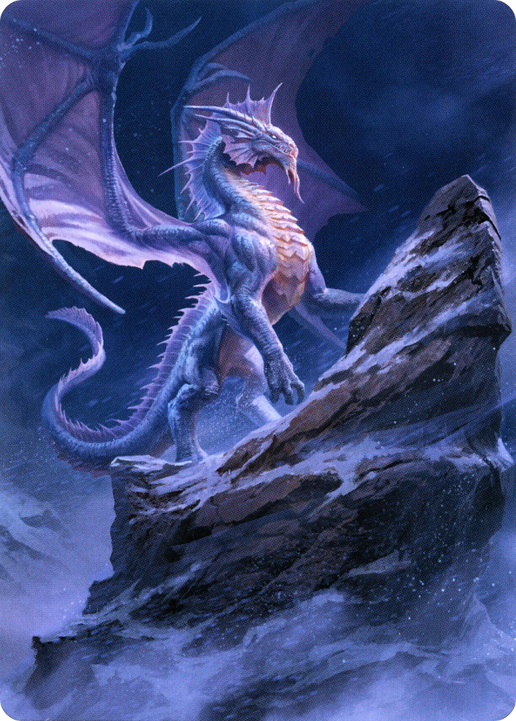Ancient Silver Dragon // Ancient Silver Dragon (ACLB-006) - Battle for Baldur's Gate Art Series (Borderless)