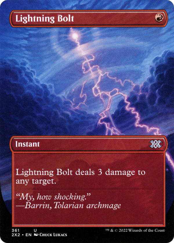 Lightning Bolt (Borderless Alternate Art) [Double Masters 2022]