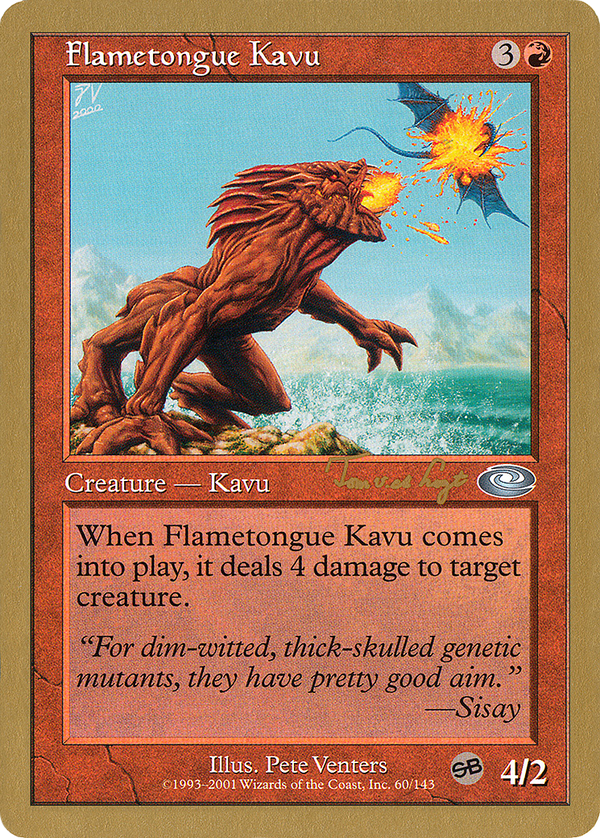 Flametongue Kavu (Tom van de Logt) (SB) [World Championship Decks 2001]