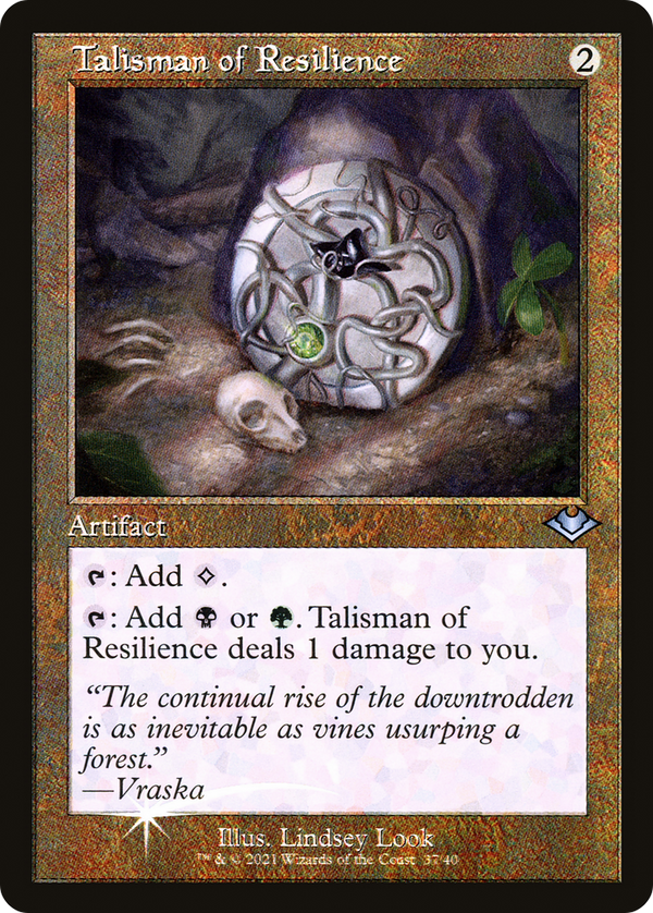 Talisman of Resilience (Retro Frame) (MH1-037) - Modern Horizons 1 Timeshifts Etched Foil