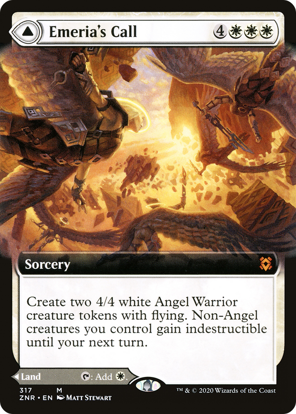 Emeria's Call // Emeria, Shattered Skyclave (Extended Art) [Zendikar Rising]
