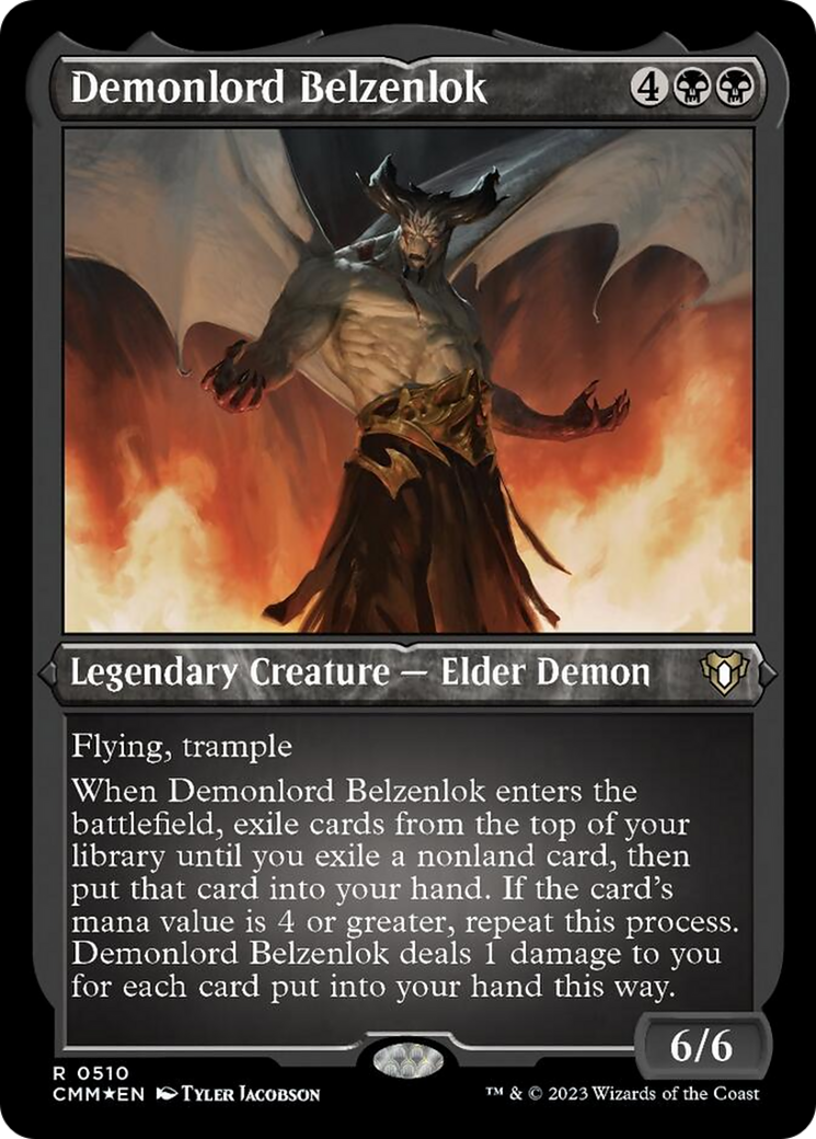 Demonlord Belzenlok (Foil Etched) [Commander Masters]