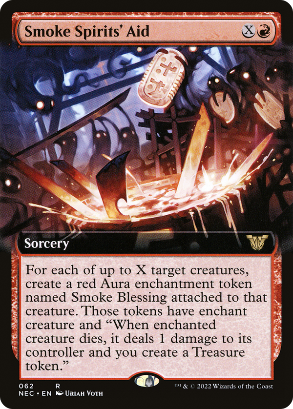 Smoke Spirits' Aid (Extended Art) [Kamigawa: Neon Dynasty Commander]