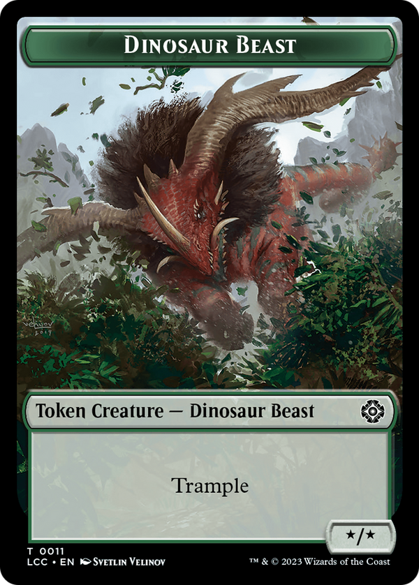 Dinosaur Beast (TLCC-011) - The Lost Caverns of Ixalan Commander Tokens Foil