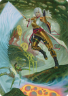The Eternal Wanderer // The Eternal Wanderer (AONE-003) - Phyrexia: All Will Be One Art Series (Borderless) Foil