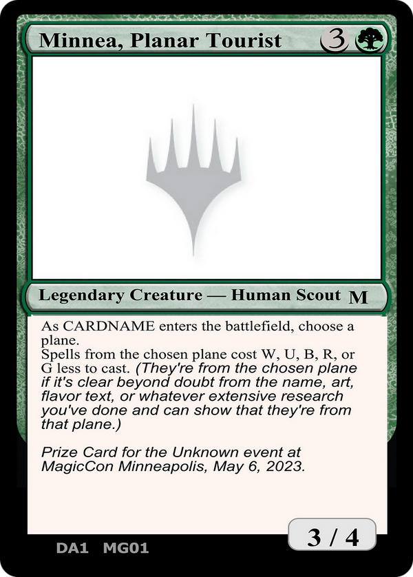 Minnea, Planar Tourist (UNK-MG01) - Unknown Event
