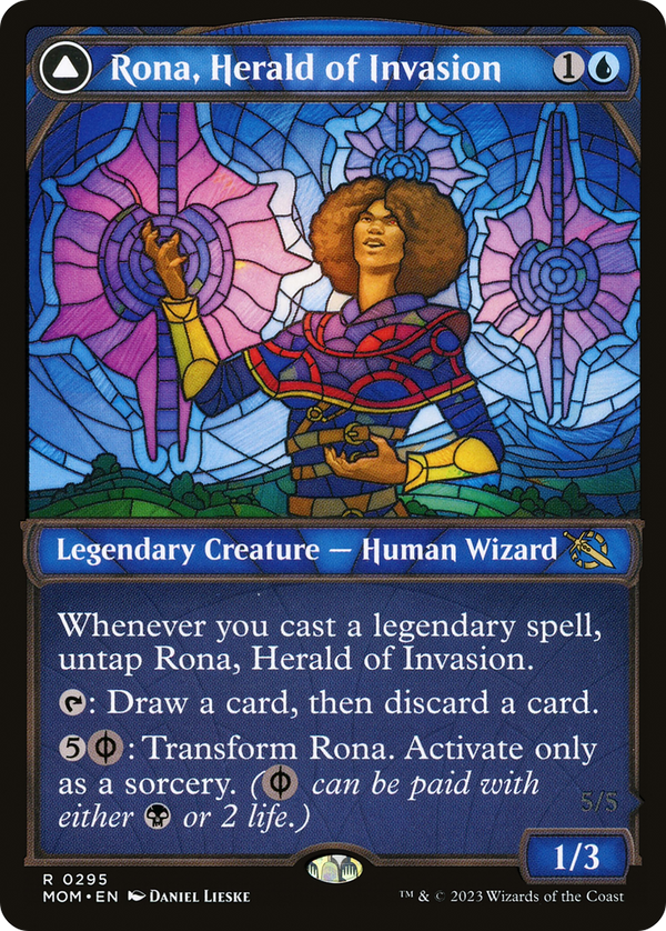 Rona, Herald of Invasion // Rona, Tolarian Obliterator (Showcase Planar Booster Fun) [March of the Machine]