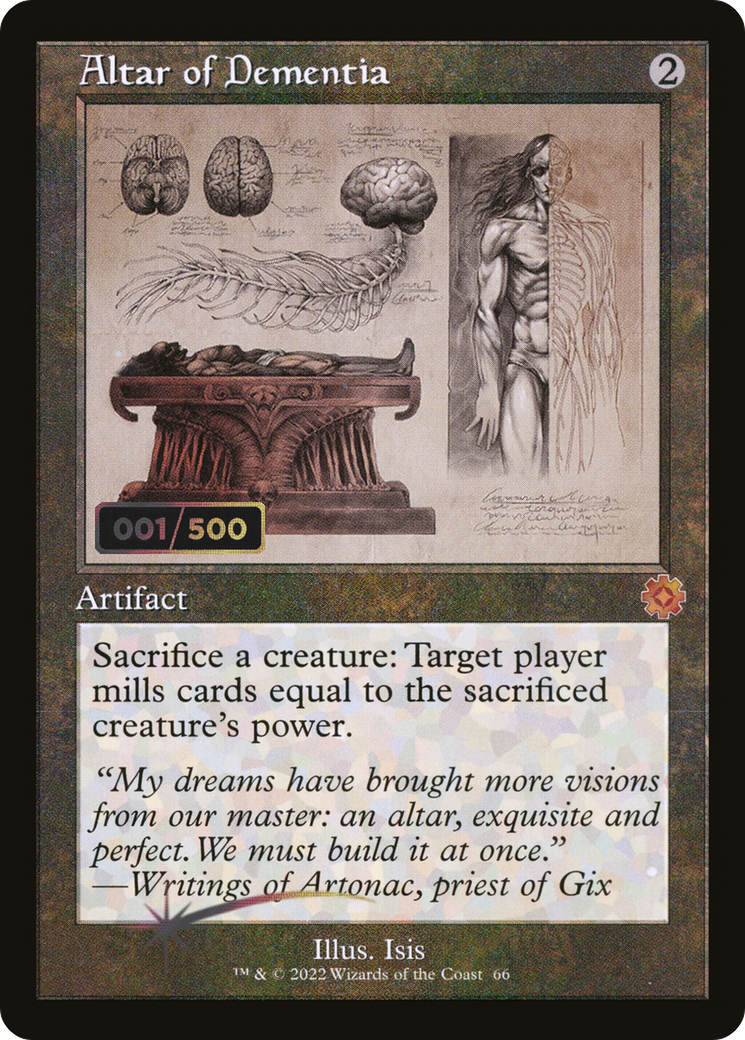 Altar of Dementia (Retro Schematic) (Serialized) [The Brothers' War Retro Artifacts]