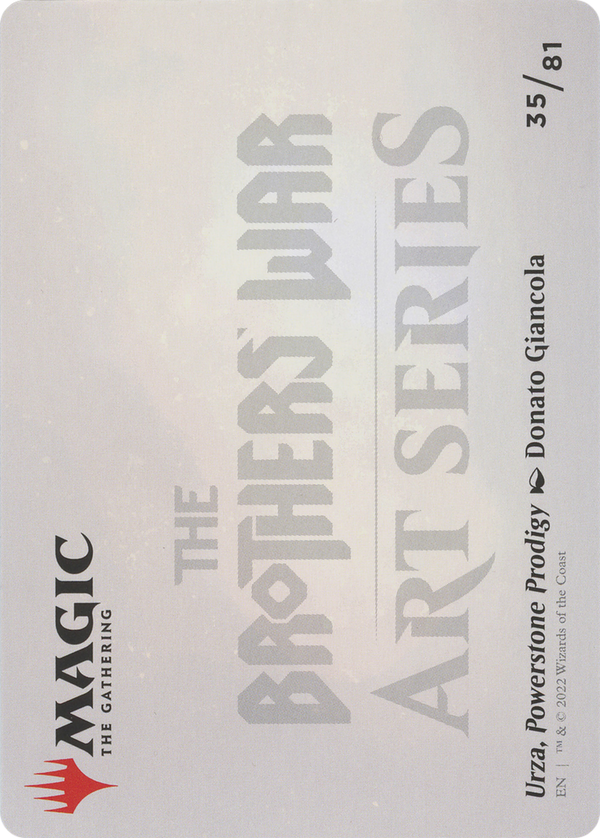 Urza, Powerstone Prodigy // Urza, Powerstone Prodigy (ABRO-035) - The Brothers' War Art Series (Borderless)
