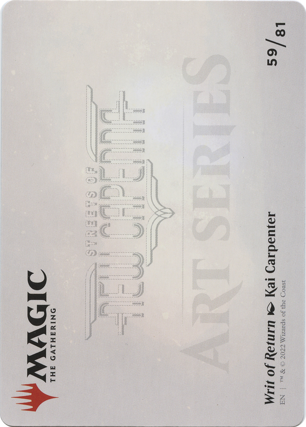 Writ of Return // Writ of Return (ASNC-059) - New Capenna Art Series (Borderless)
