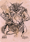 Thrakkus the Butcher // Thrakkus the Butcher (ACLB-077) - Battle for Baldur's Gate Art Series (Borderless) Foil