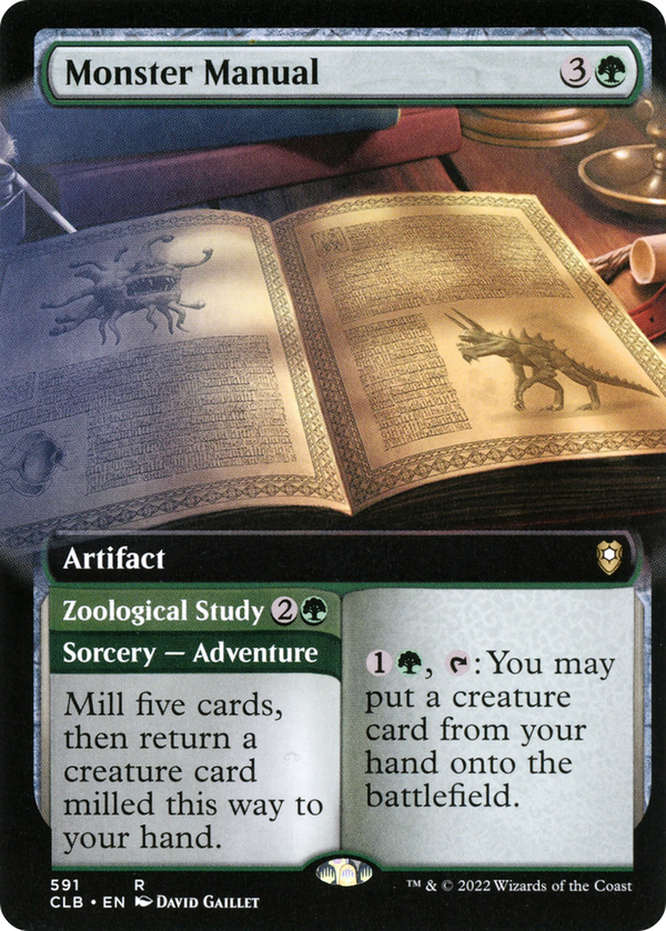 Monster Manual // Zoological Study (Extended Art) [Commander Legends: Battle for Baldur's Gate]