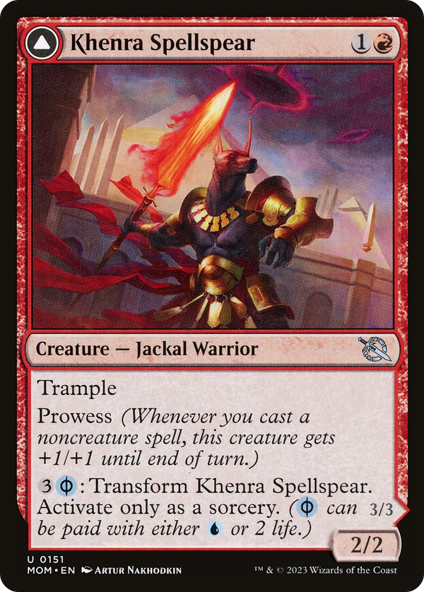 Khenra Spellspear // Gitaxian Spellstalker [March of the Machine]