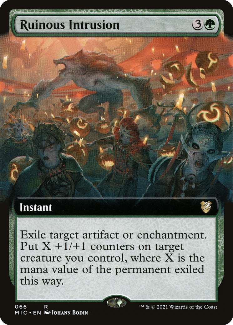 Ruinous Intrusion (Extended Art) [Innistrad: Midnight Hunt Commander]